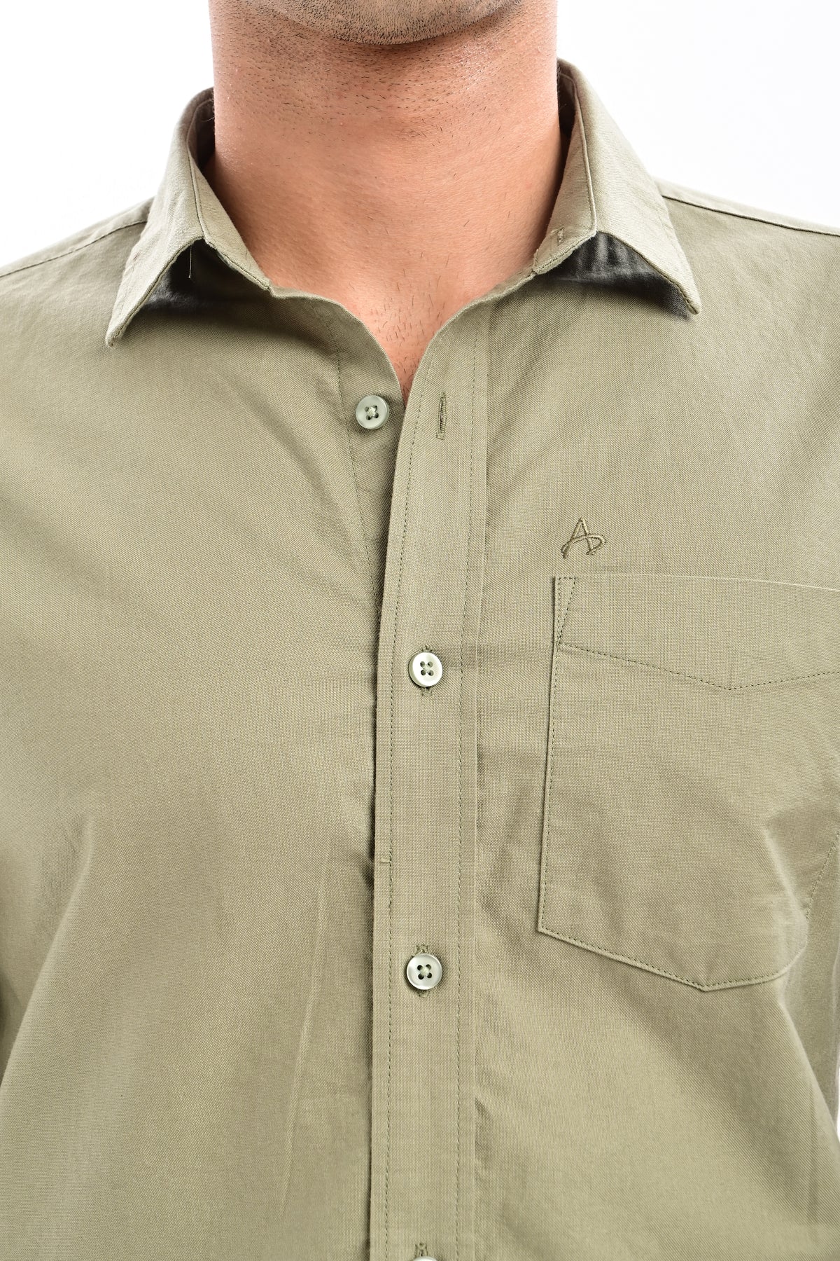 Elite Oxford Tapered Fit Full Sleeve Shirt – Sage Green