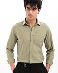 Elite Oxford Tapered Fit Full Sleeve Shirt – Sage Green
