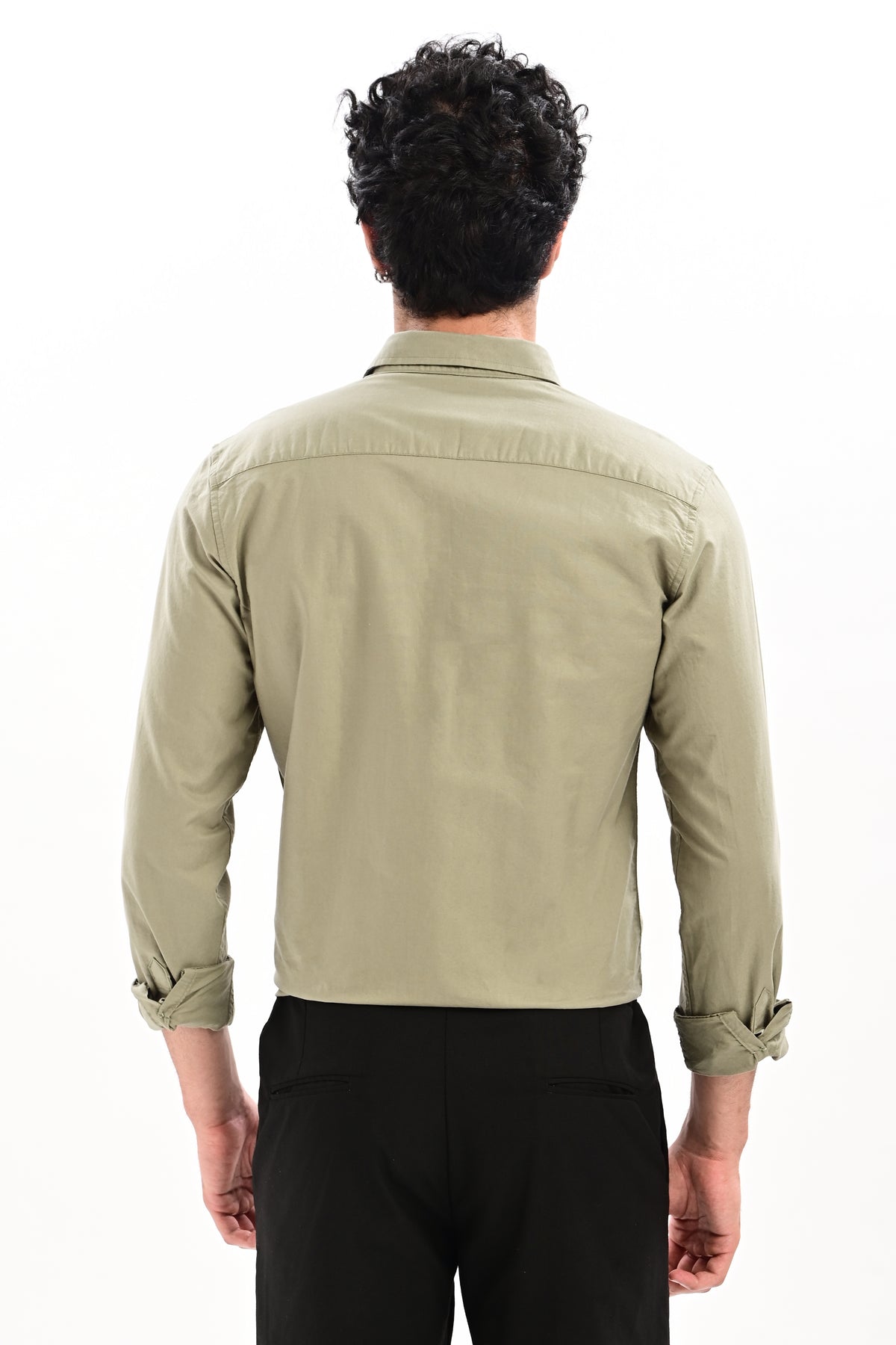 Elite Oxford Tapered Fit Full Sleeve Shirt – Sage Green