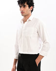 Elite Oxford Tapered Fit Full Sleeve Shirt – White