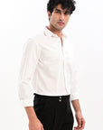 Elite Oxford Tapered Fit Full Sleeve Shirt – White