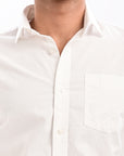 Elite Oxford Tapered Fit Full Sleeve Shirt – White