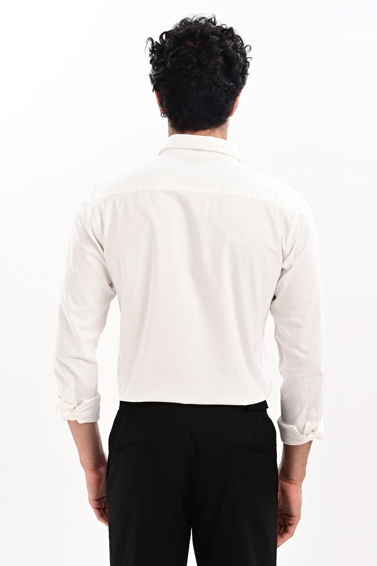 Elite Oxford Tapered Fit Full Sleeve Shirt – White
