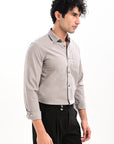 Elite Oxford Tapered Fit Full Sleeve Shirt – Cloud Grey