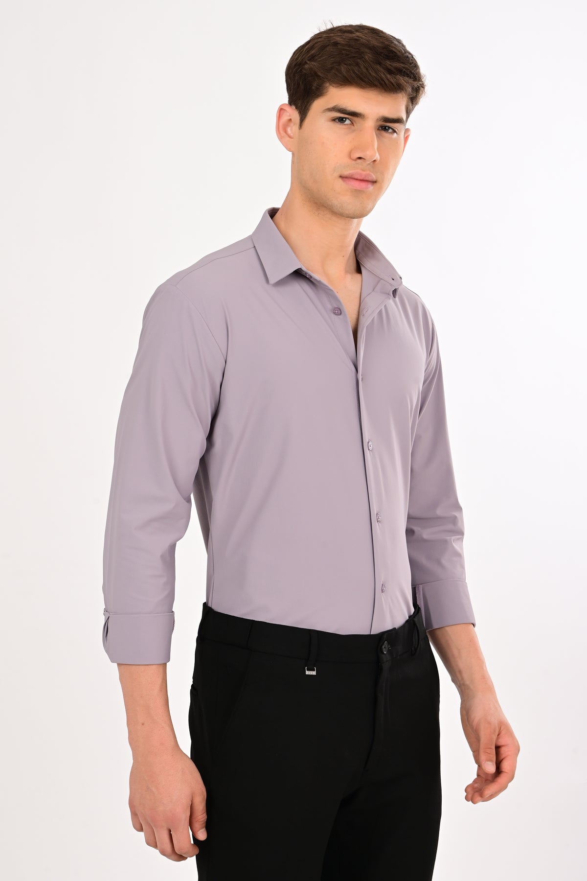 Lavender Stretch Slim Fit Shirt