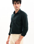 Elite Oxford Tapered Fit Full Sleeve Shirt – Dark Green