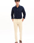 Elite Oxford Tapered Fit Full Sleeve Shirt – Navy Blue