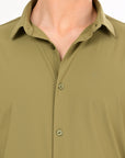 Sap Green Stretch Slim Fit Shirt
