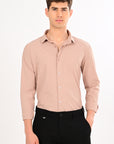 Light Pink Stretch Slim Fit Shirt