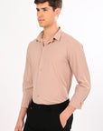 Light Pink Stretch Slim Fit Shirt
