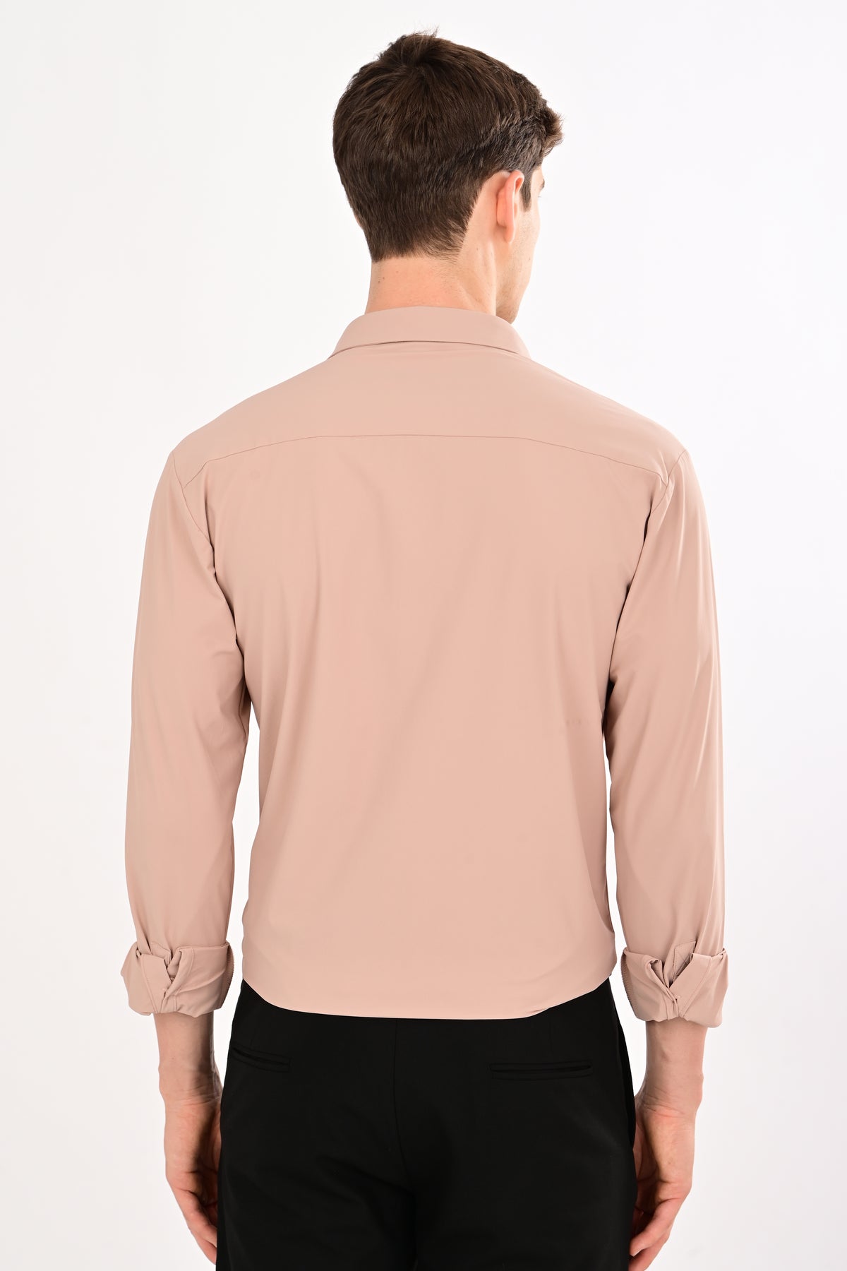 Light Pink Stretch Slim Fit Shirt