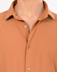 Orange Stretch Slim Fit Shirt