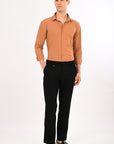 Orange Stretch Slim Fit Shirt