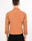 Orange Stretch Slim Fit Shirt