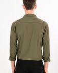 Dark Olive Stretch Slim Fit Shirt