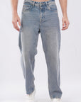 Straight Fit Tinted Blue Denim Pants