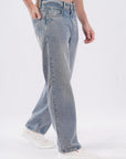 Straight Fit Tinted Blue Denim Pants