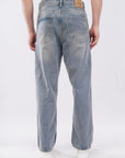 Straight Fit Tinted Blue Denim Pants