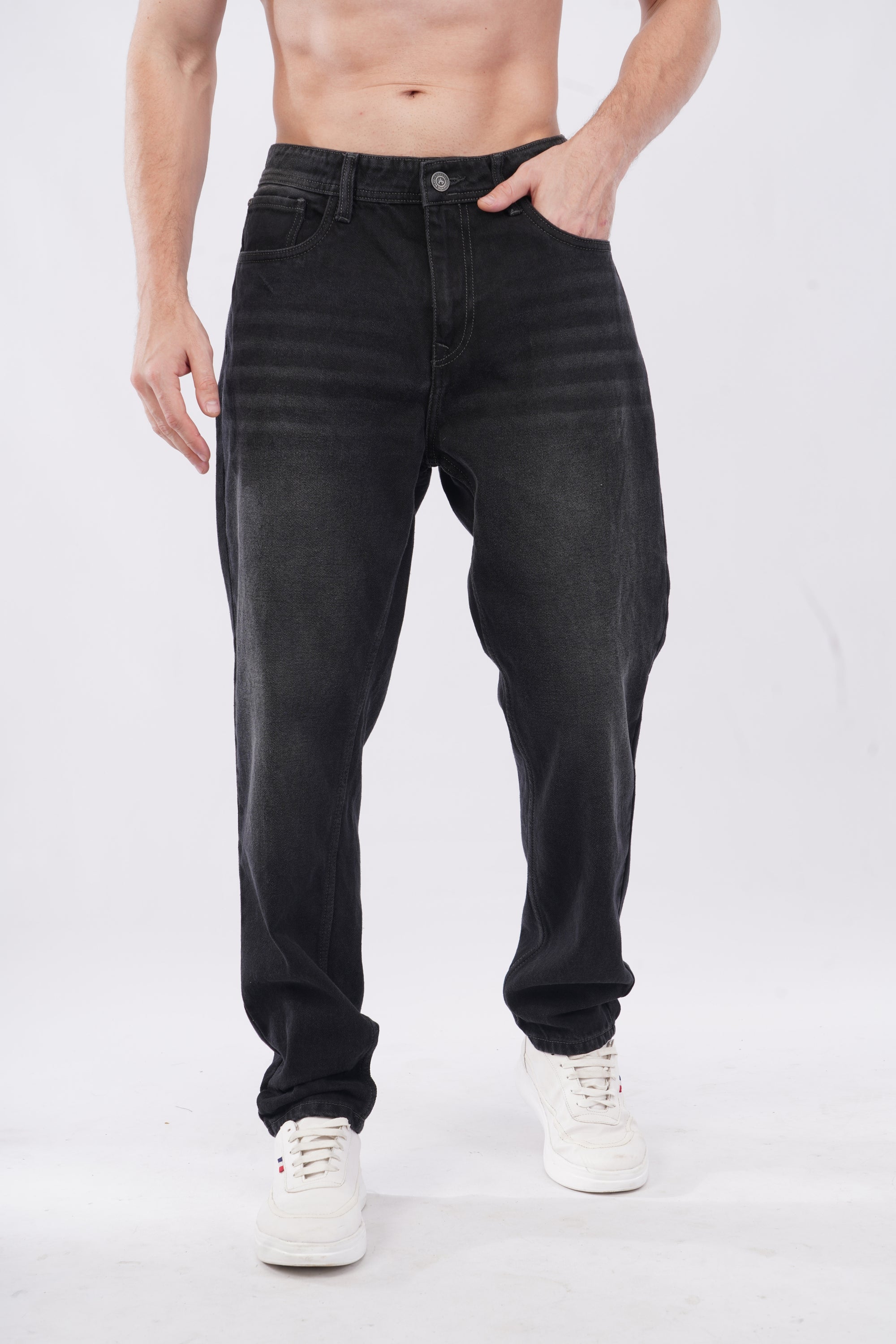 Comfort Fit Classic Black Denim Pants