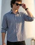 Blue Check Relaxed Fit Full Sleeve Shirt