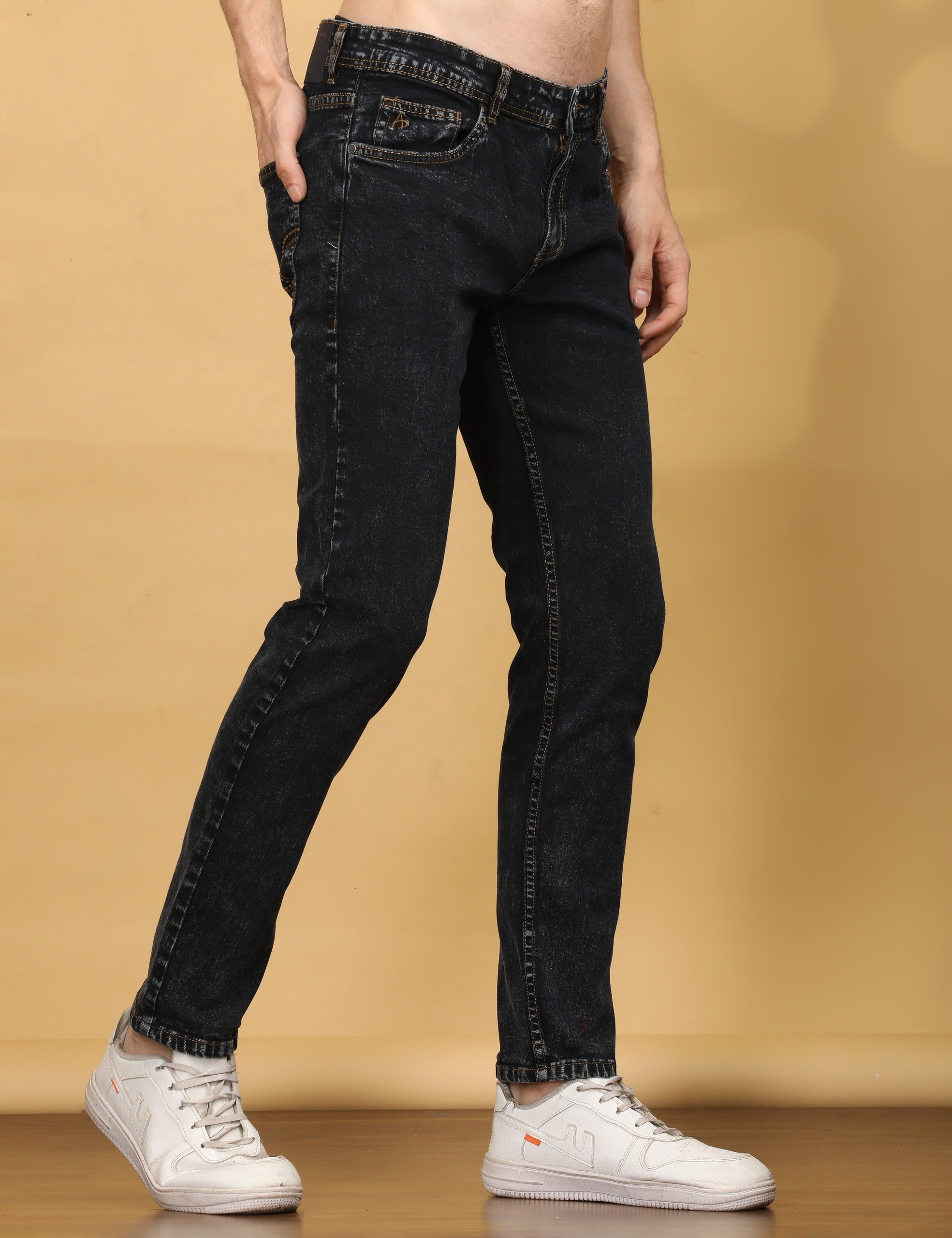 Black Stretchable Slim Fit Pants