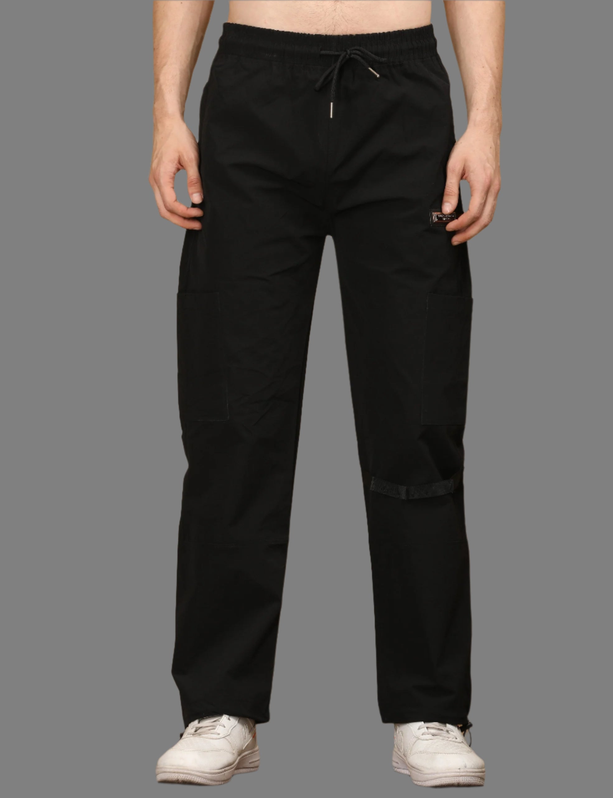 Regular Fit Black Cargo Pants – Address Apparels