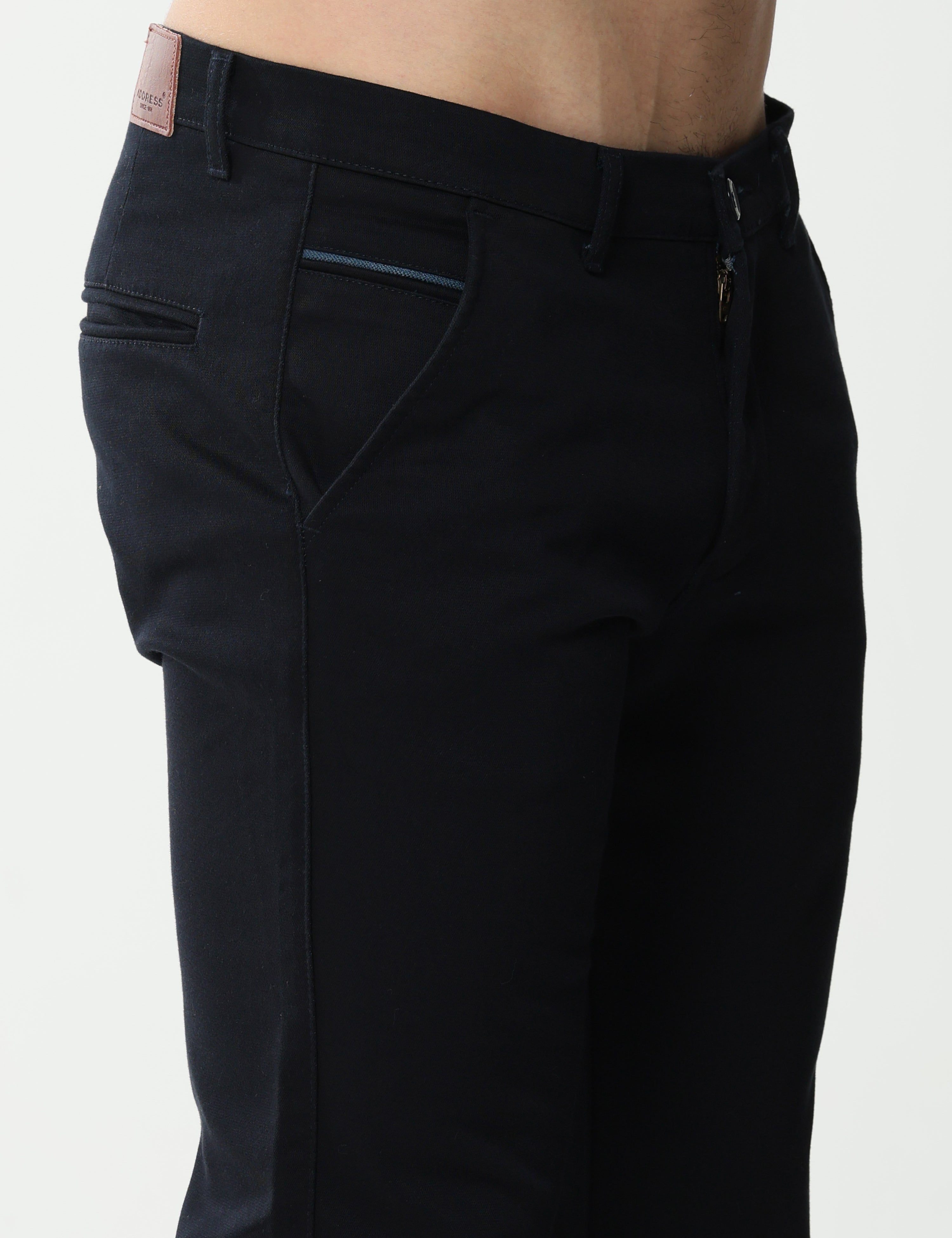 Navy Blue Stretch cotton trouser