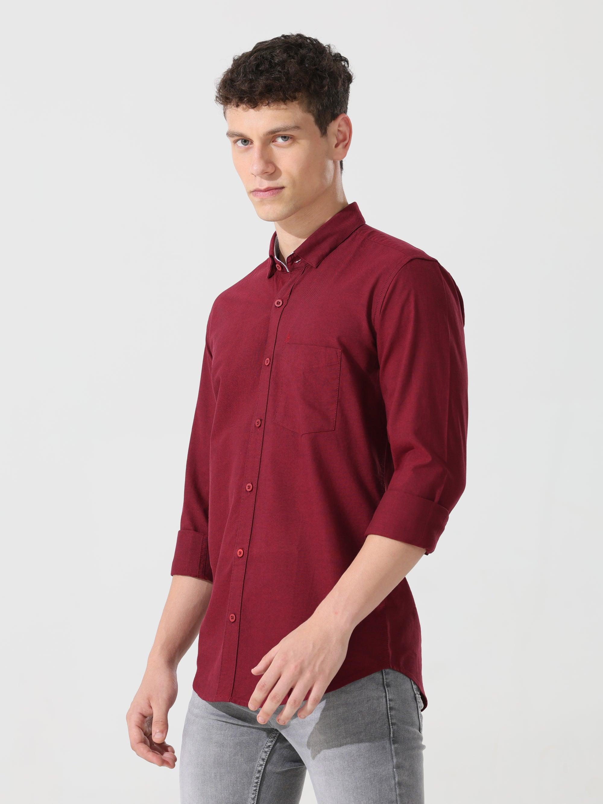 Oxford maroon slim fit shirt Address Apparels Oxford maroon slim fit shirt Address Apparels