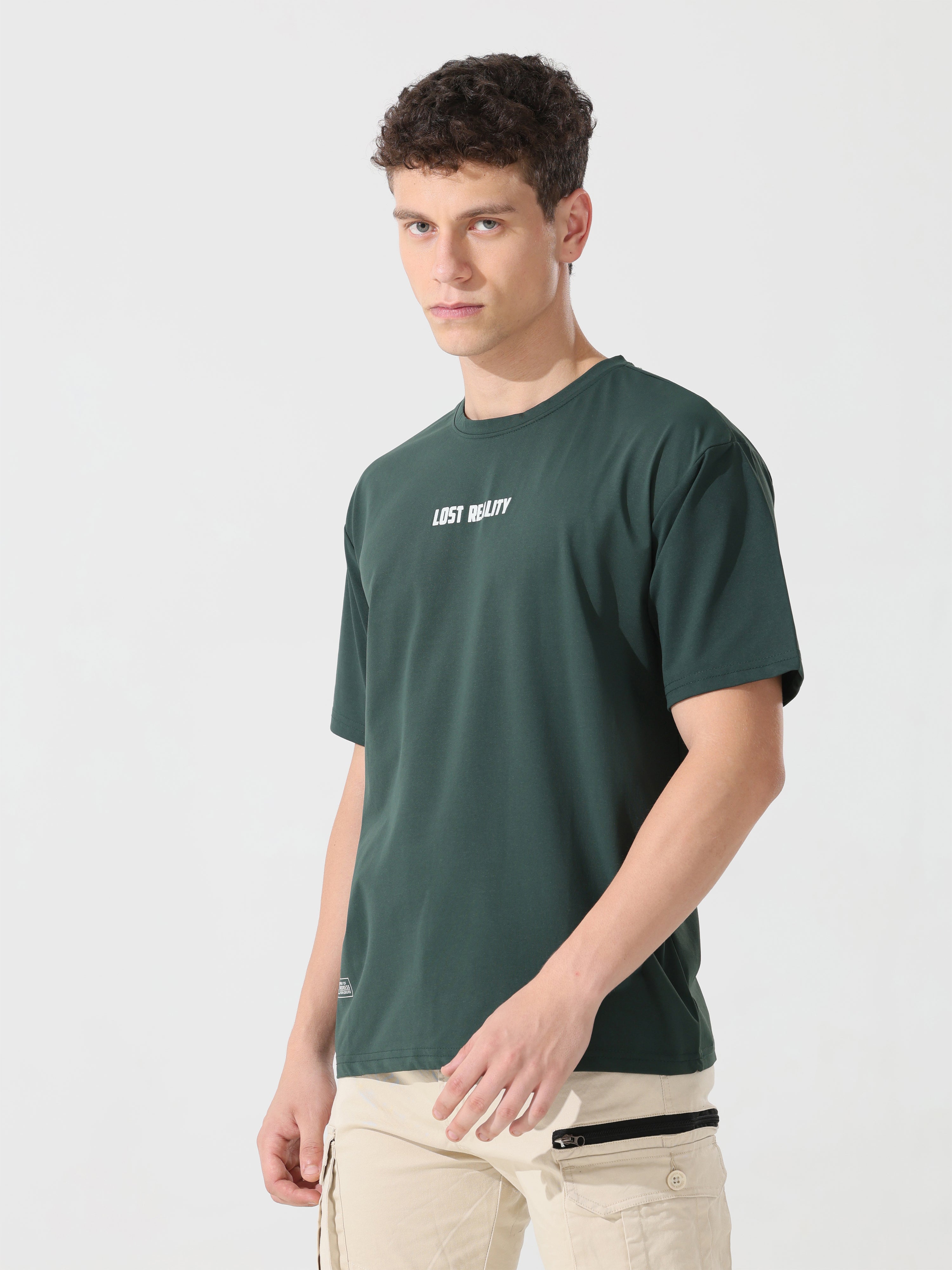 Lost reality Green half sleeve tee