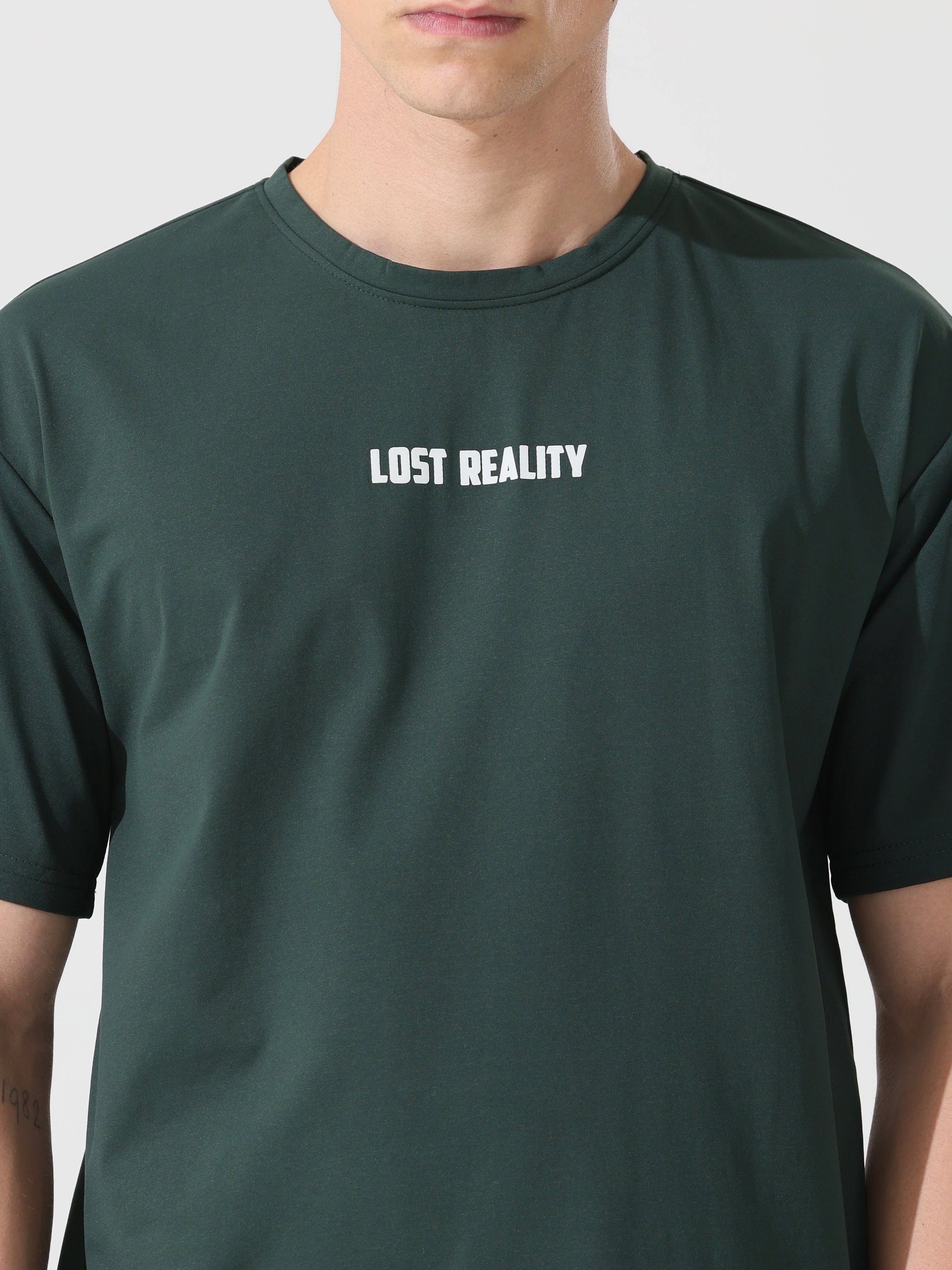 Lost reality Green half sleeve tee