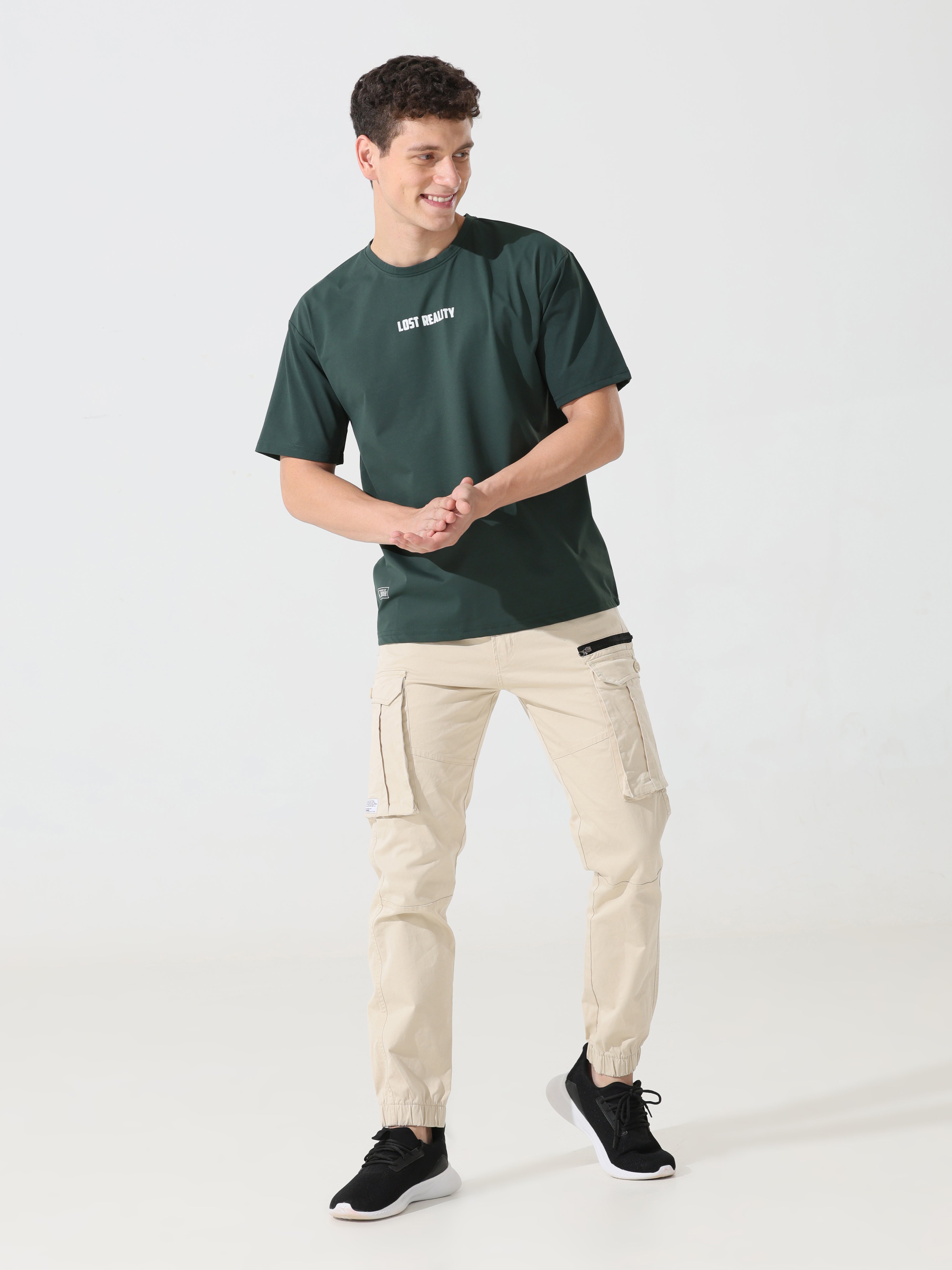 Lost reality Green half sleeve tee