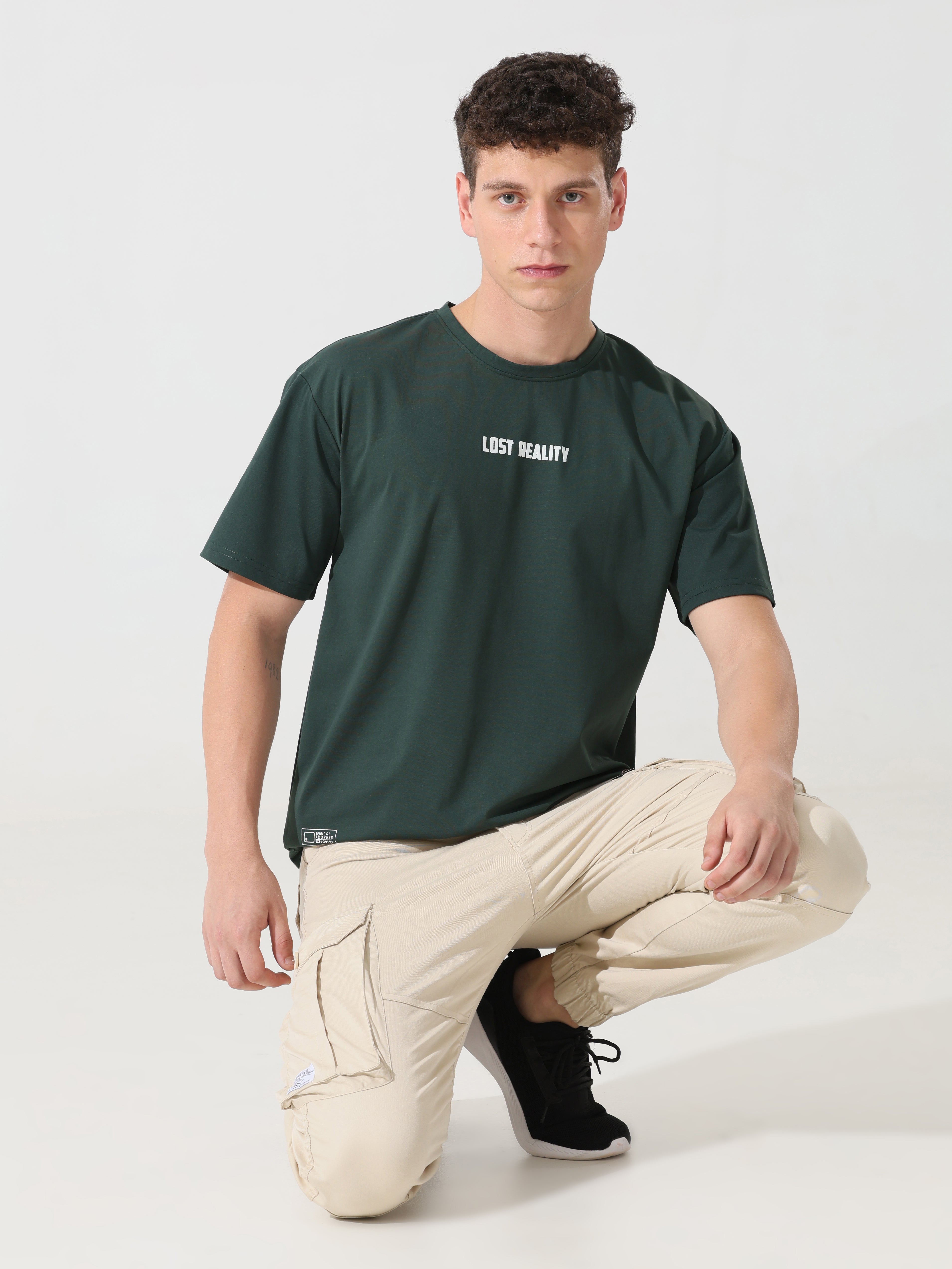 Lost reality Green half sleeve tee