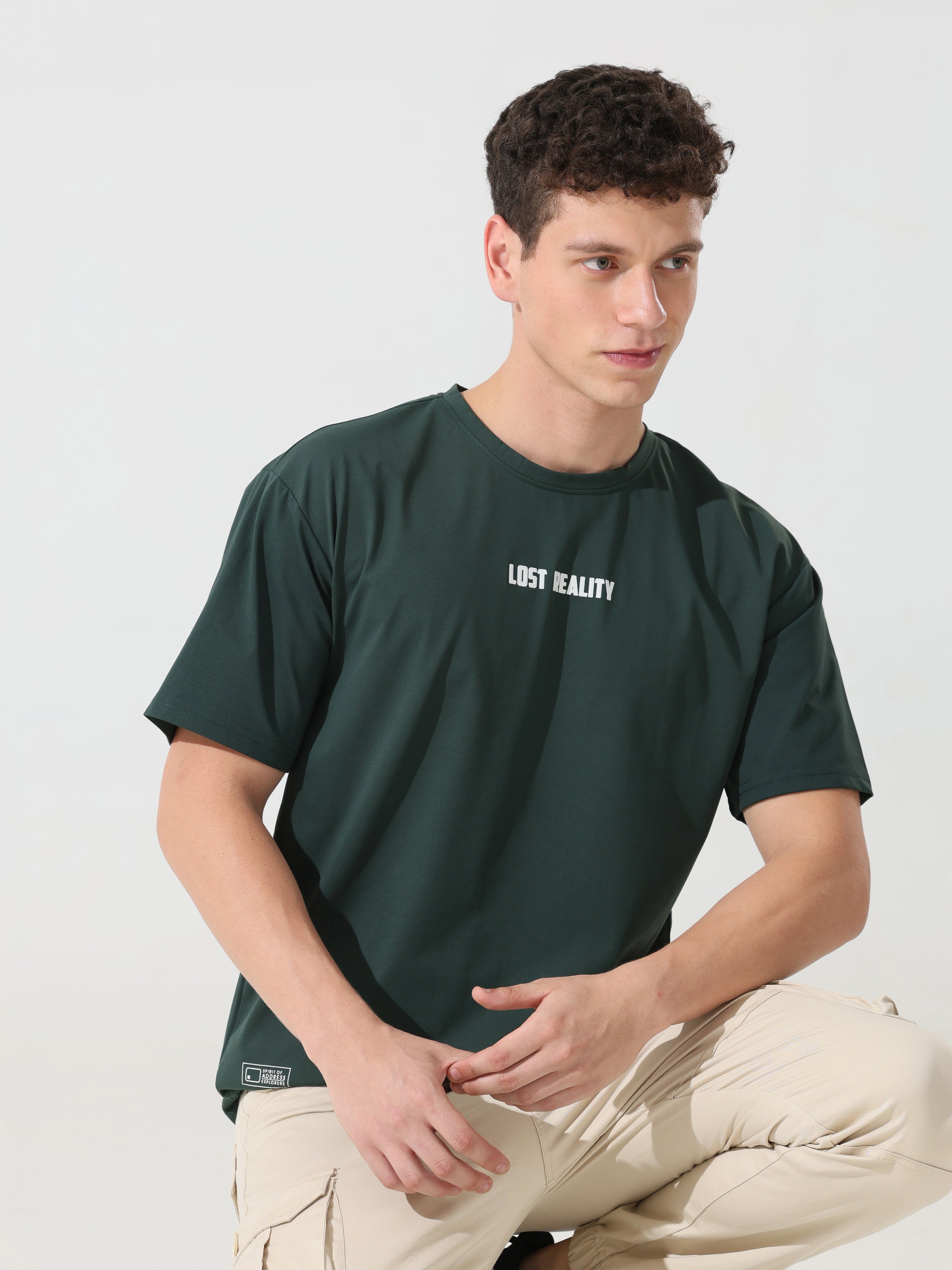 Lost reality Green half sleeve tee