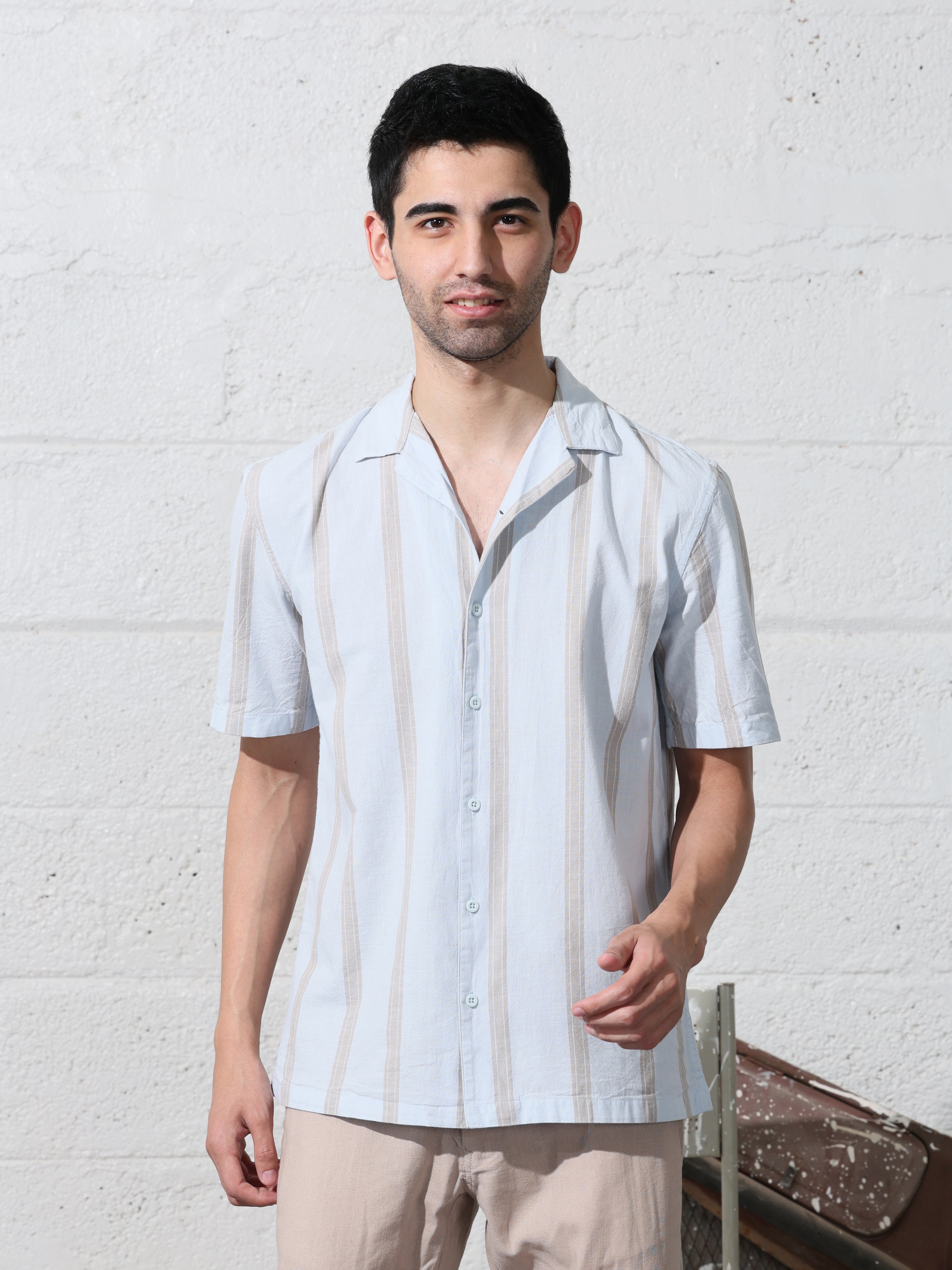 LT Ice Blue Stripe shirts - Address pro