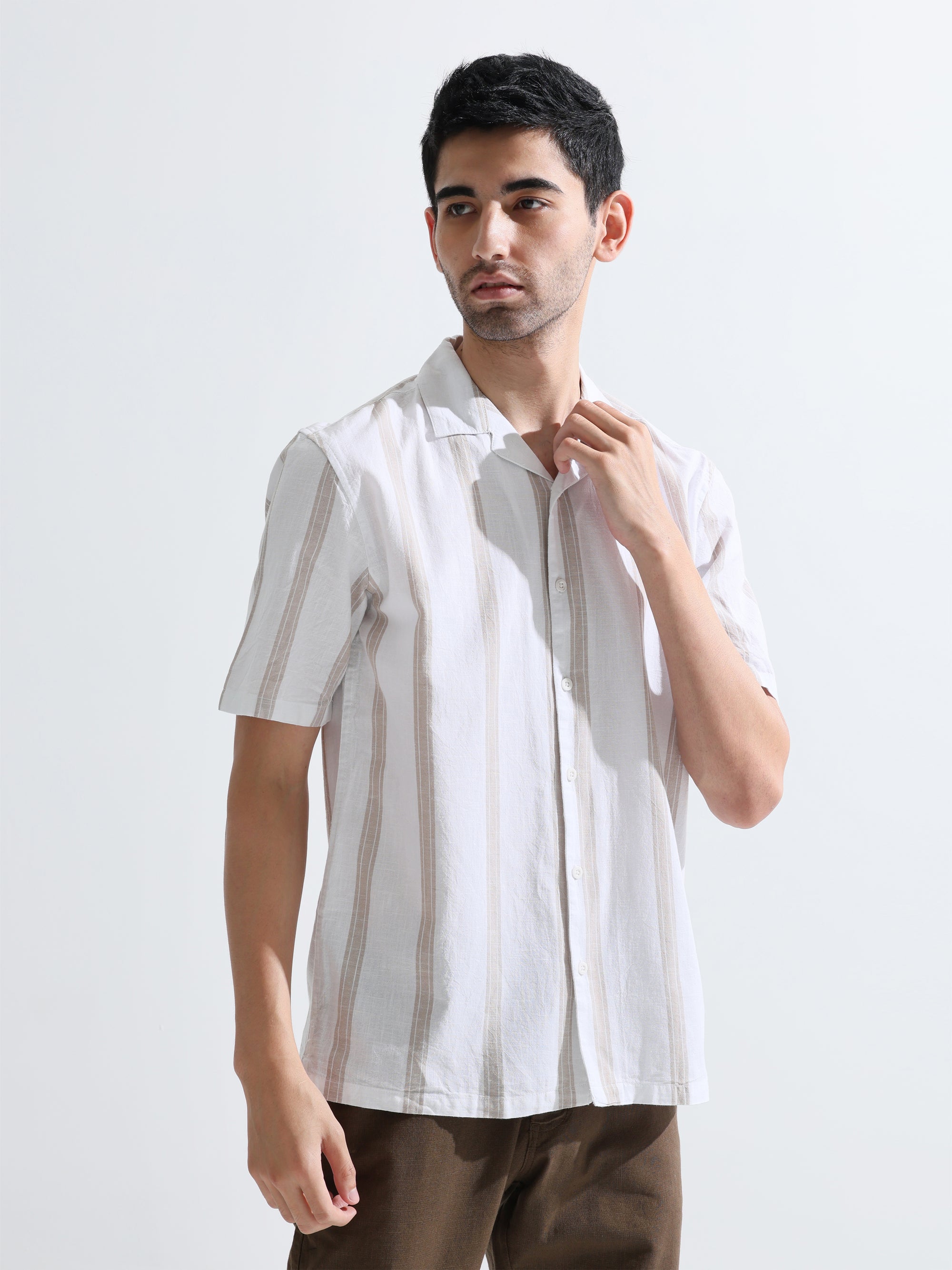 Pastel White Stripe shirts - Address pro