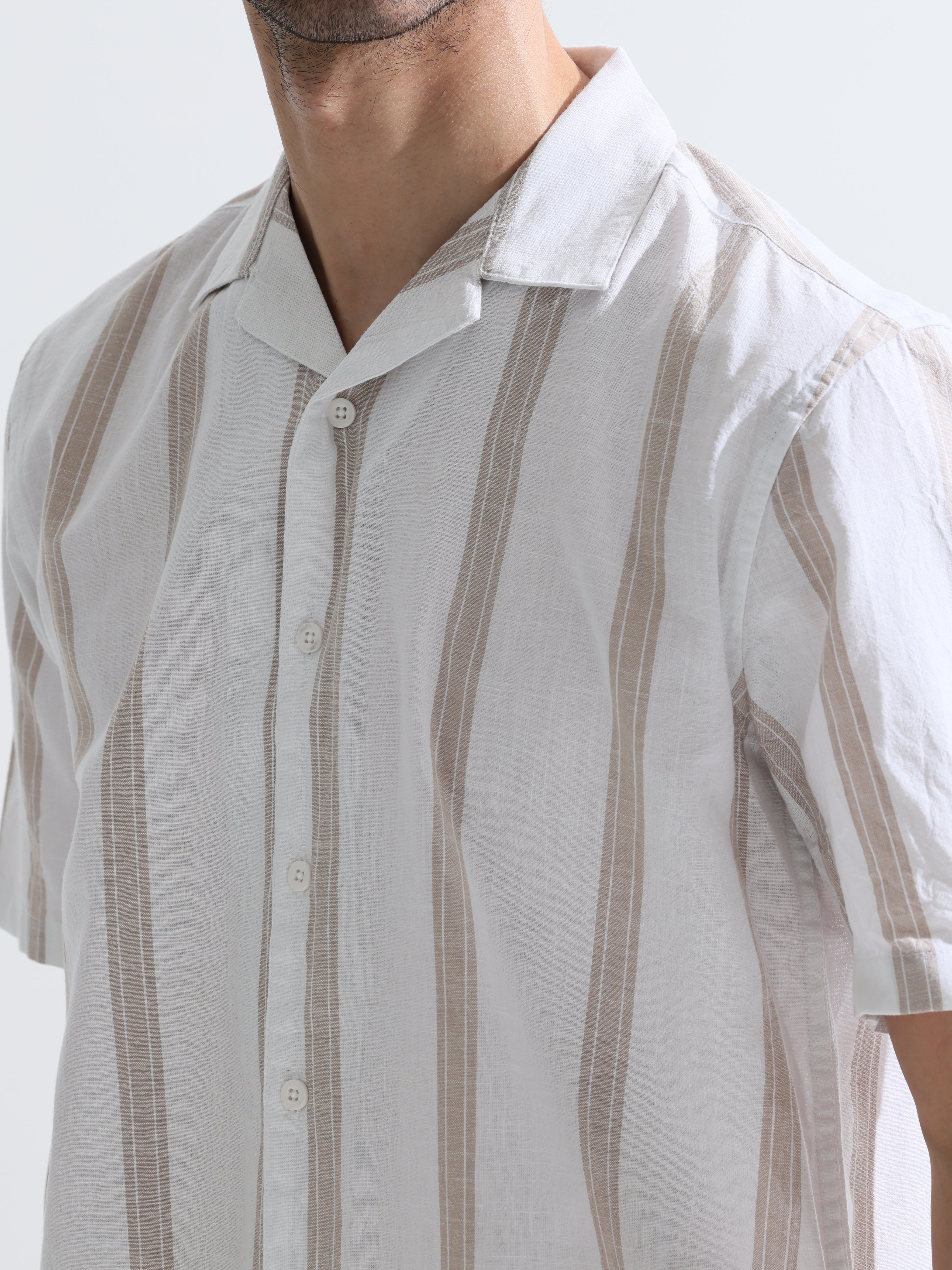 Pastel White Stripe shirts - Address pro