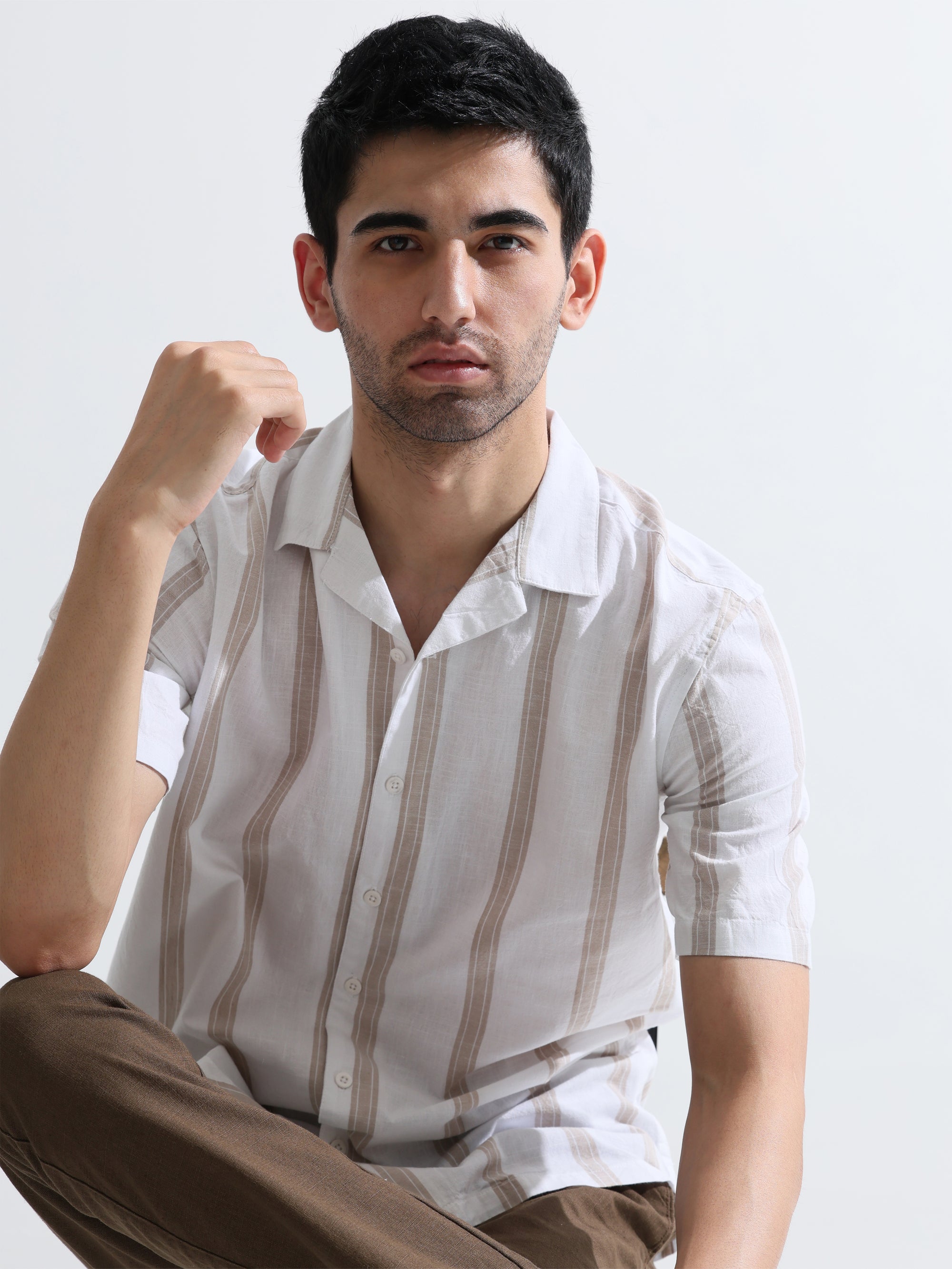 Pastel White Stripe shirts - Address pro