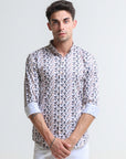 Creamy Elegance Slim Fit Full Sleeve