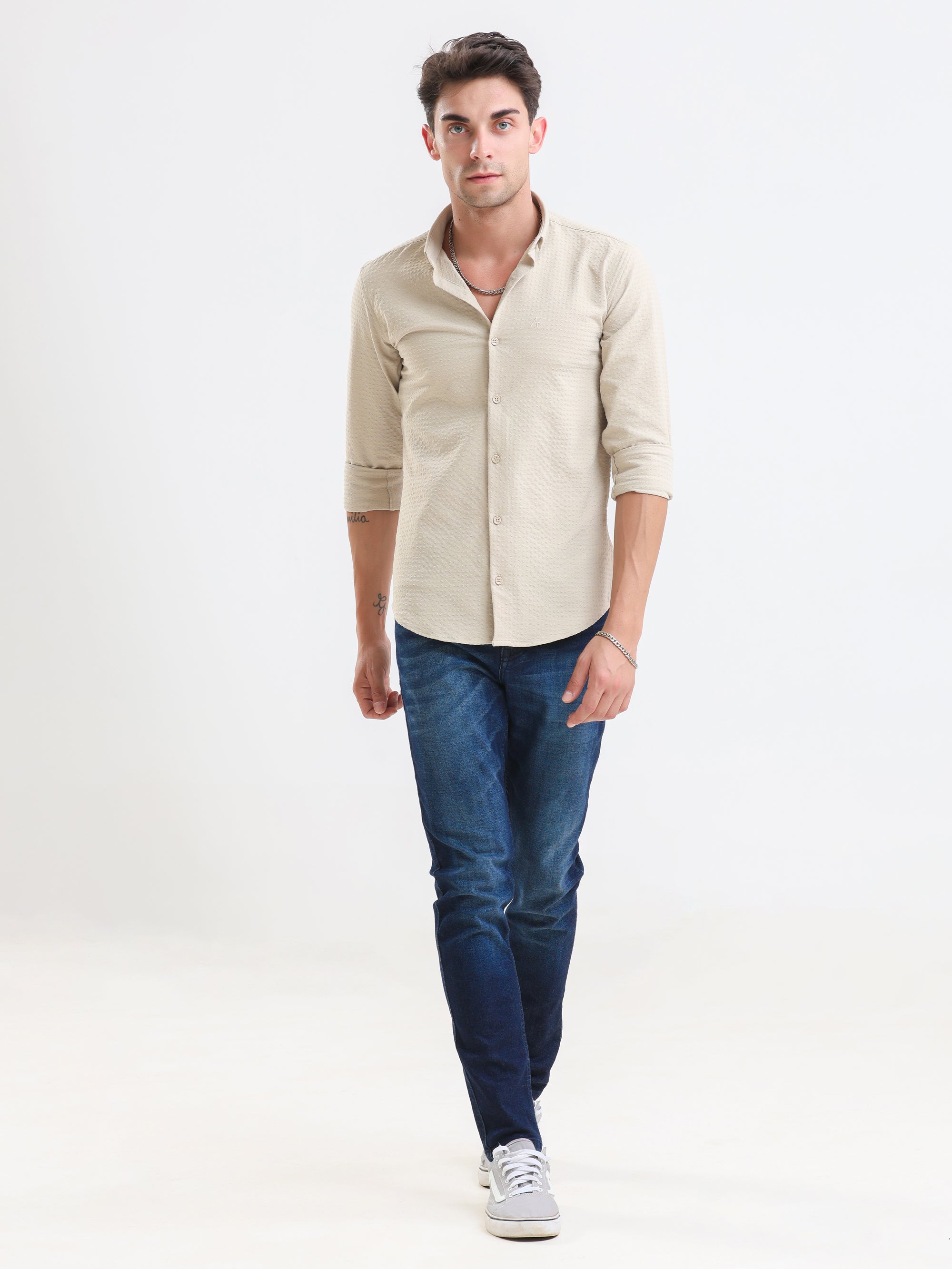 Sand Dune Slim Fit Full Sleeve