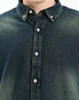Vintage Blue Denim Relaxed Fit Shirt