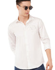 Slim Fit White Full Sleeve Shirt