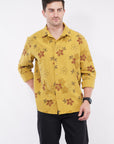 Lemon Yellow Relaxed Fit Printed Shirt