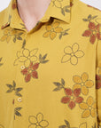 Lemon Yellow Relaxed Fit Printed Shirt