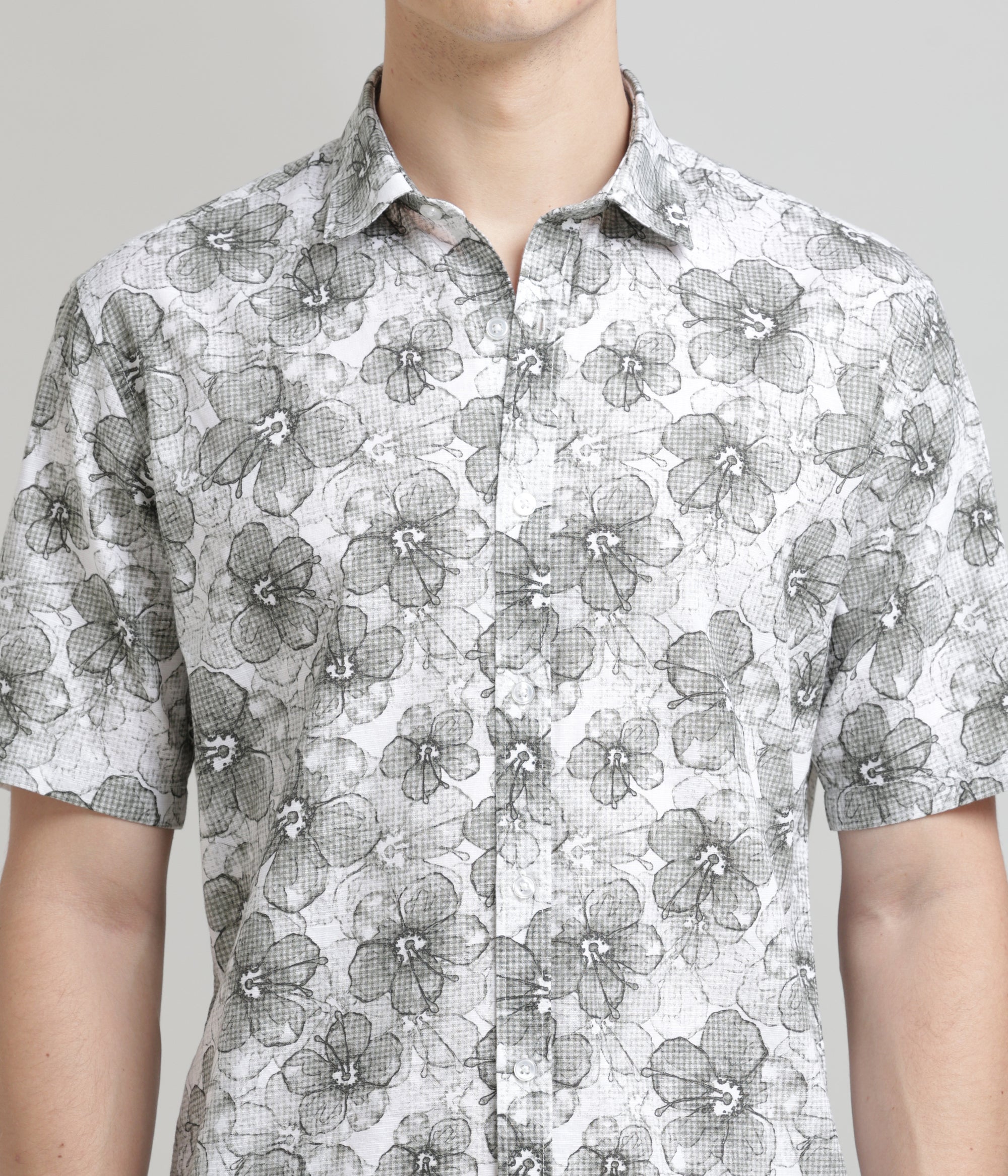 Olive Half Sleeve Slim Fit Shirt: Versatile Classic