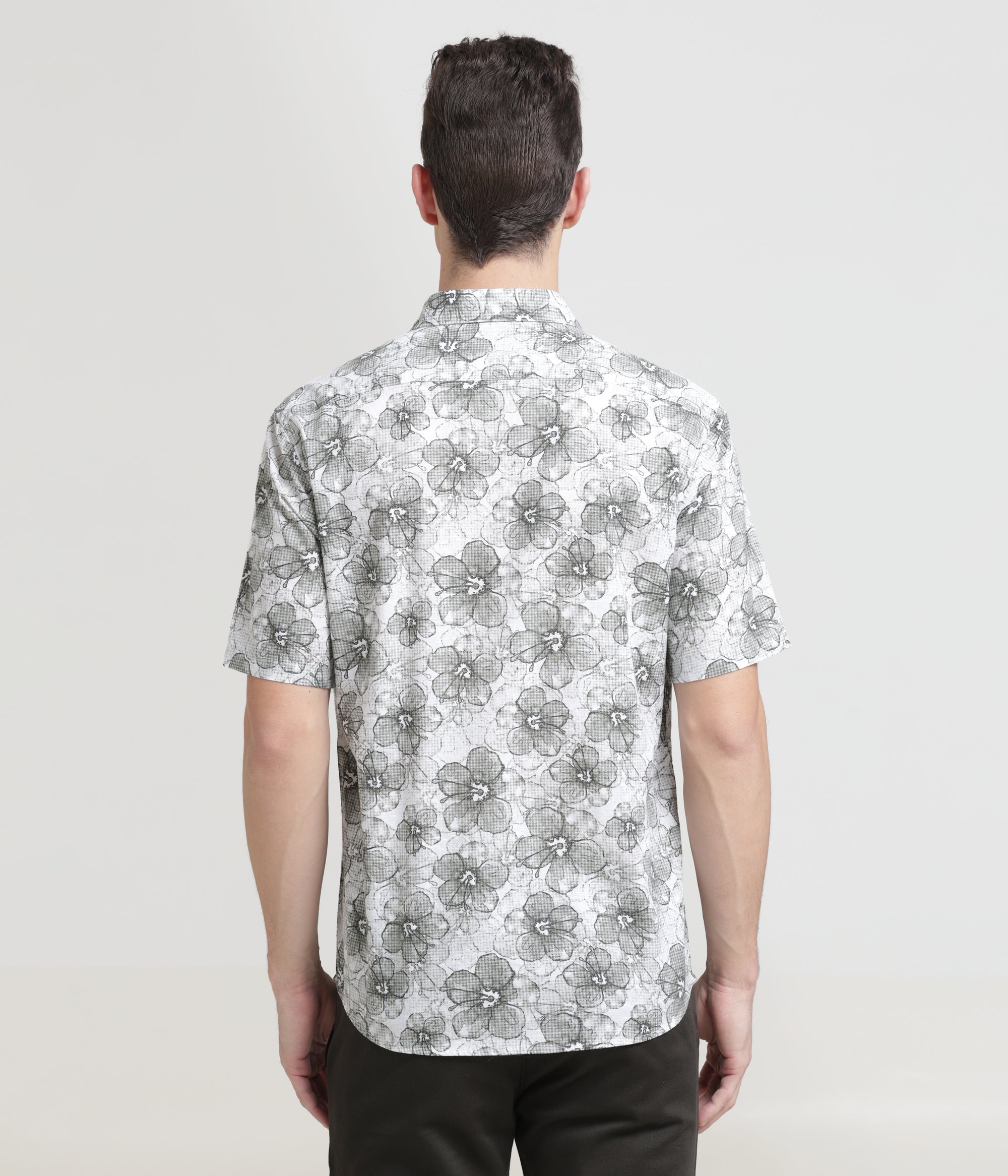 Olive Half Sleeve Slim Fit Shirt: Versatile Classic