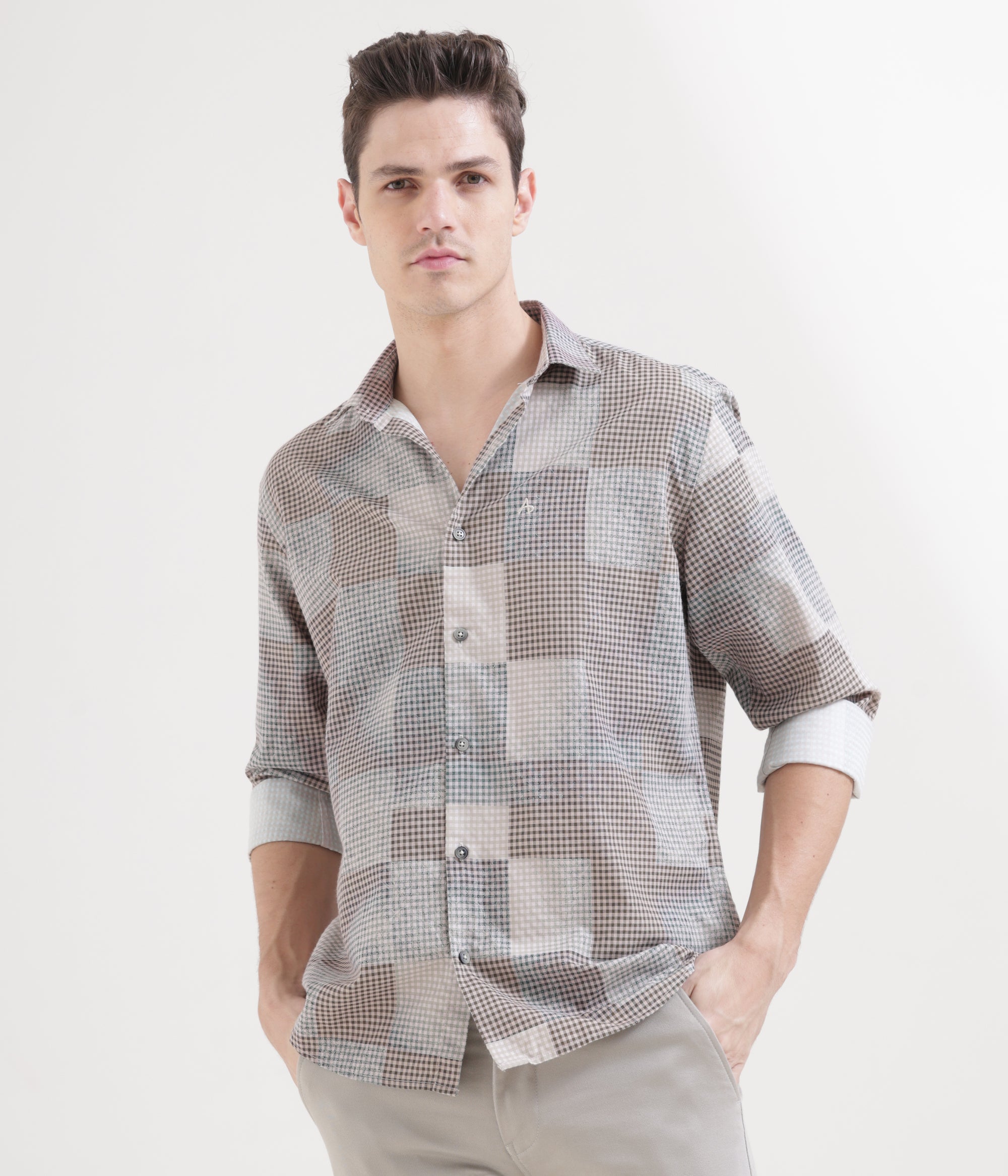 Misty Rose Classic Fit Full Sleeve Shirt