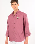 Wild Orchid Embroidered Relaxed Fit Linen Shirt