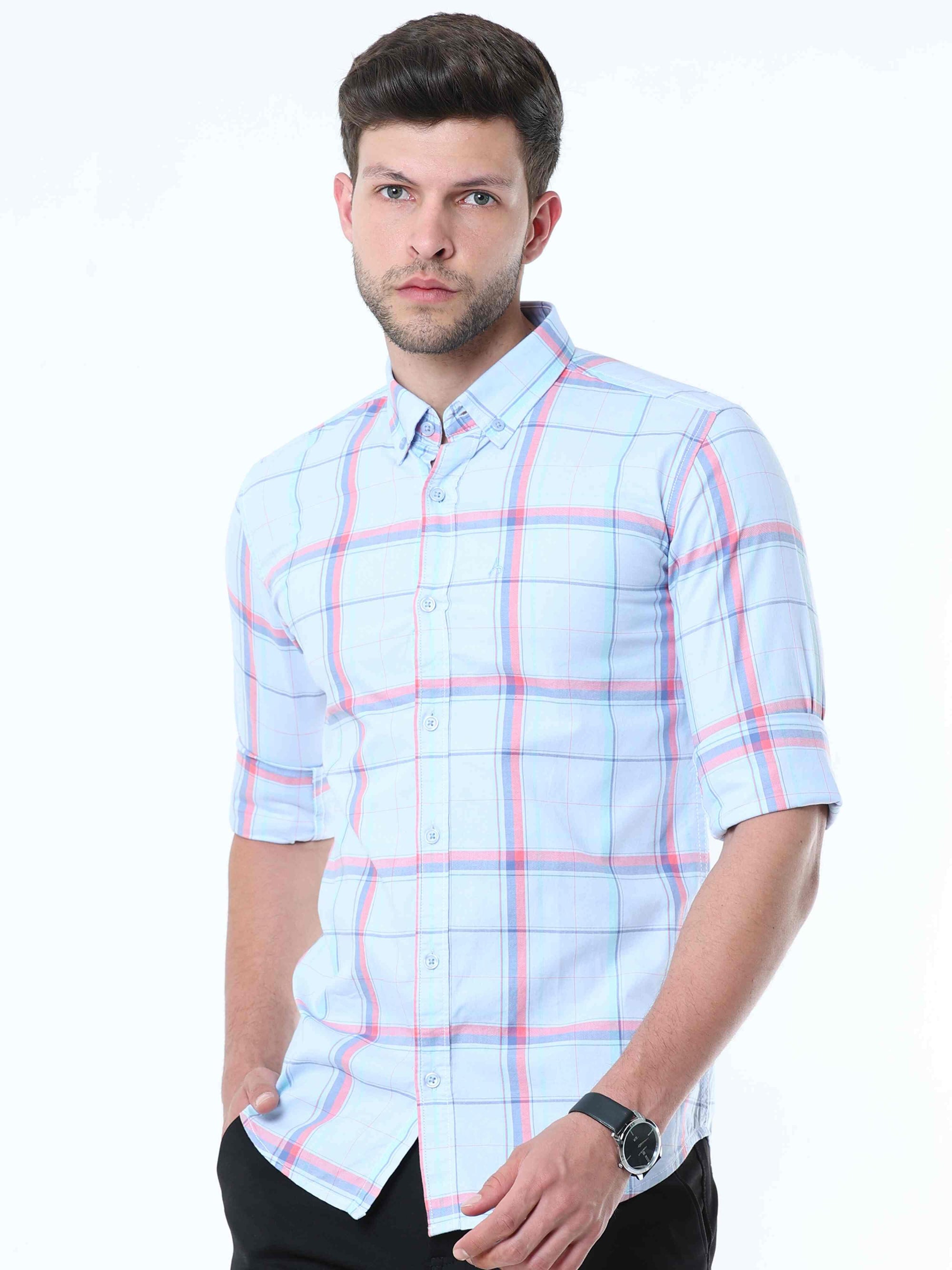Blue Classy Check Shirt