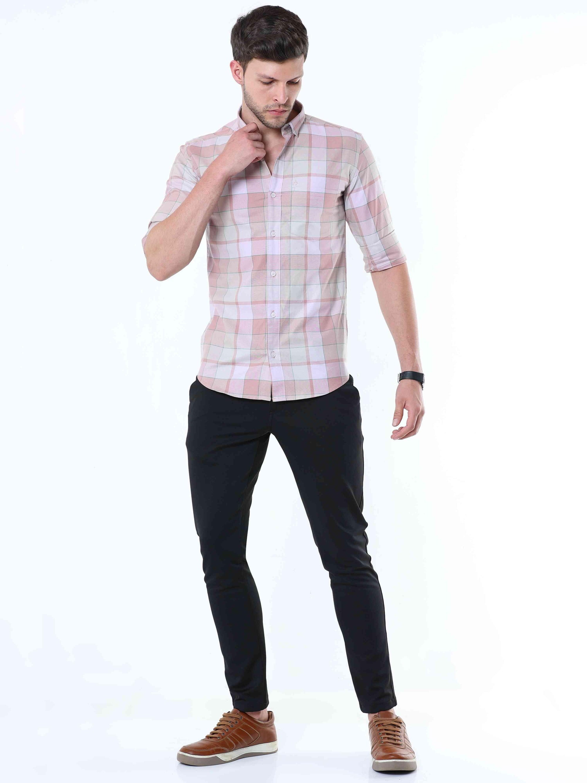 Blush Classy Check Shirt