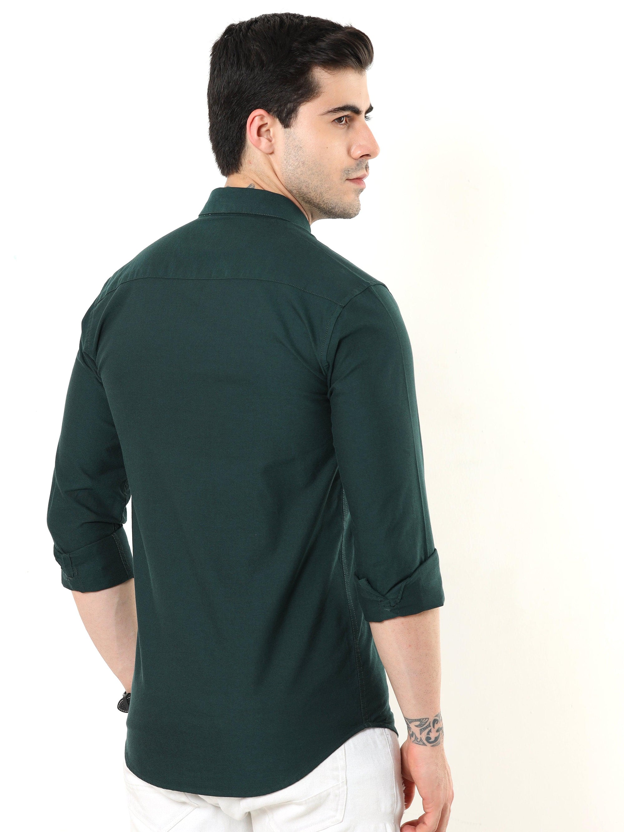 Pine Green Slim Fit Shirt